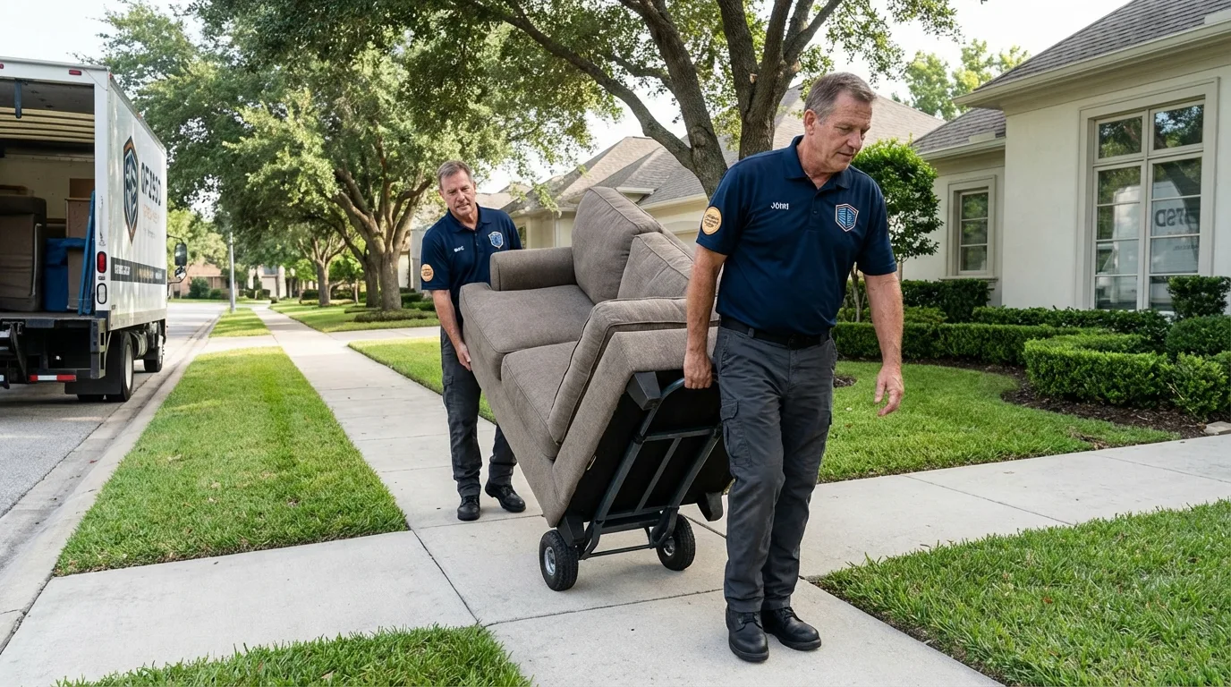 Local residential moving crew loading furniture in Park Rapids, MN